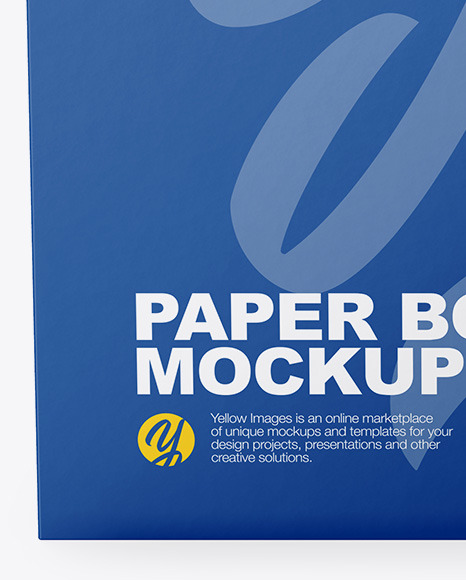 Download Paper Box Mockup Front View In Box Mockups On Yellow Images Object Mockups PSD Mockup Templates