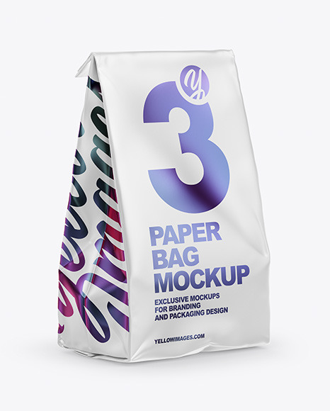 Download Food Bag Mockup In Bag Sack Mockups On Yellow Images Object Mockups