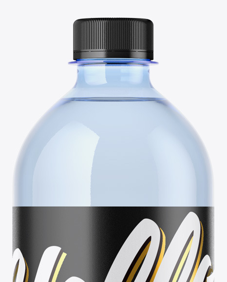 Blue Plastic Bottle Mockup