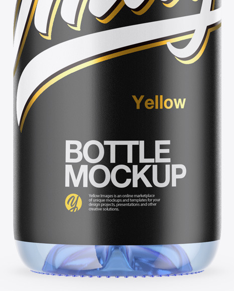 Blue Plastic Bottle Mockup