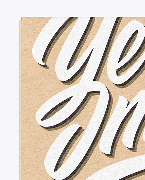 Kraft Paper Box Mockup PSD #2