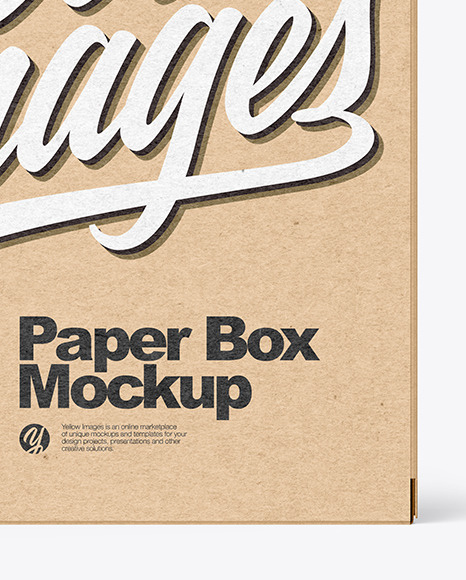 Kraft Paper Box Mockup PSD #1
