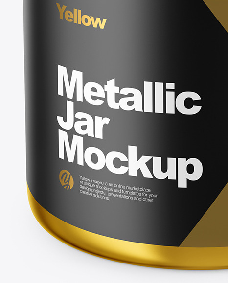 Download Metallized Plastic Jar Psd Mockup Yellowimages