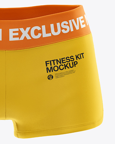 Download Women S Fitness Kit Mockup Front View In Apparel Mockups On Yellow Images Object Mockups