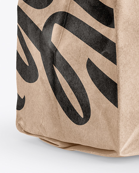 Download Kraft Food Bag Mockup In Bag Sack Mockups On Yellow Images Object Mockups PSD Mockup Templates