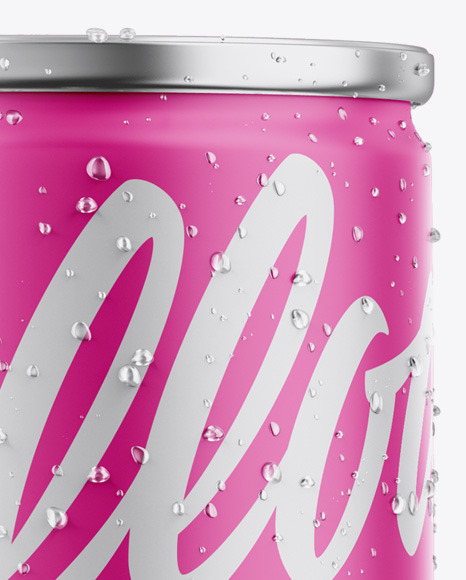 Metallic Can W  Matte Finish Mockup PSD #1