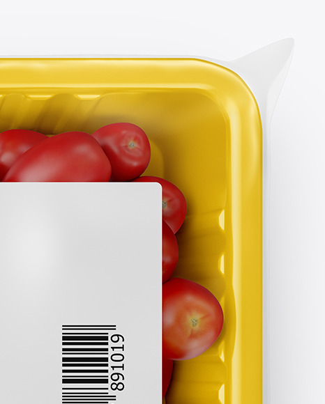 Download Plastic Tray With Tomatoes Mockup In Tray Platter Mockups On Yellow Images Object Mockups