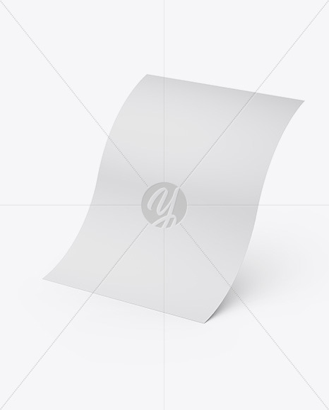 Matte A4 Paper Sheet Mockup