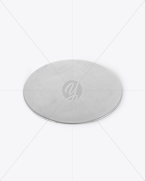 Metallized Beverage Coaster Mockup