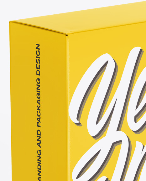 Glossy Box Mockup PSD #2