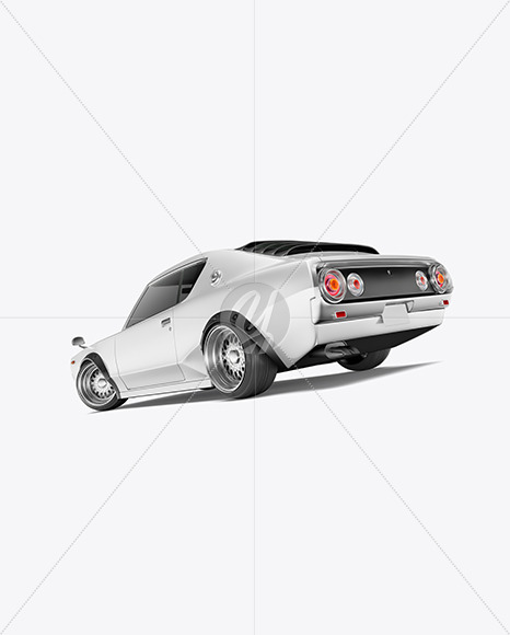 Download Retro Sport Car Mockup Half Side View In Free Mockups On Yellow Images Object Mockups