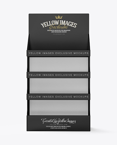 Download Pos Display Mockup In Indoor Advertising Mockups On Yellow Images Object Mockups PSD Mockup Templates