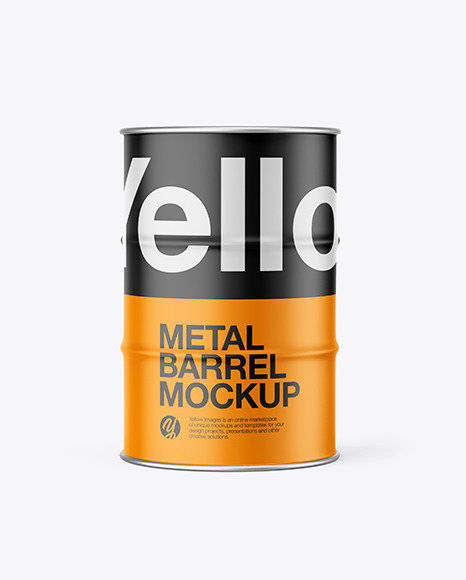 Matte Metal Barrel Mockup