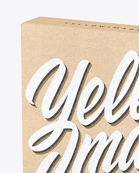 Kraft Paper Box Mockup PSD #3