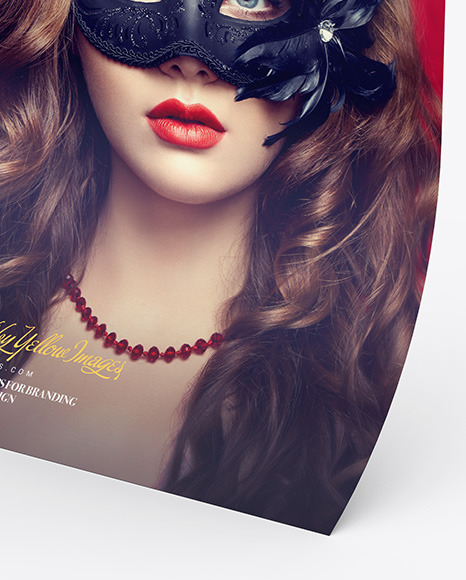 Glossy A4 Paper Mockup PSD #4