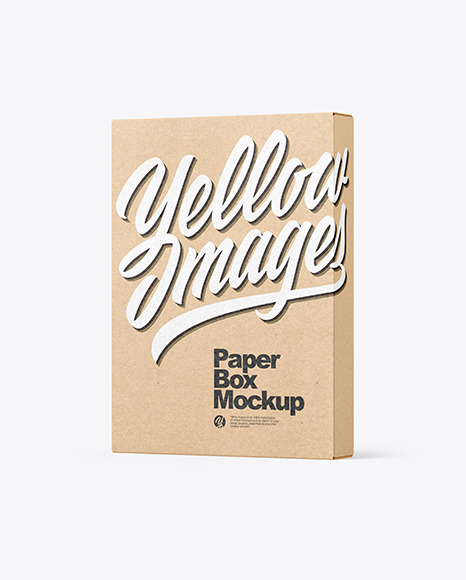 Kraft Paper Box Mockup PSD #2