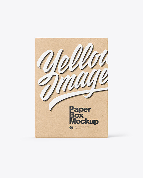 Kraft Paper Box Mockup PSD #2