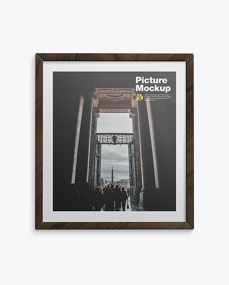 Wooden Picture Frame Mockup