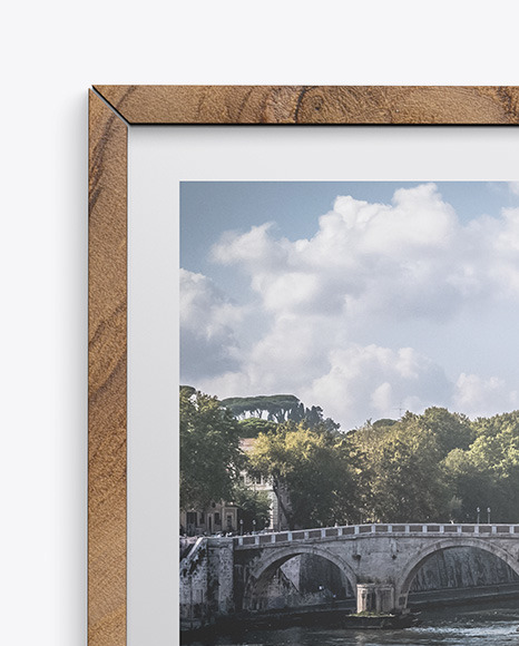 Wooden Picture Frame Mockup