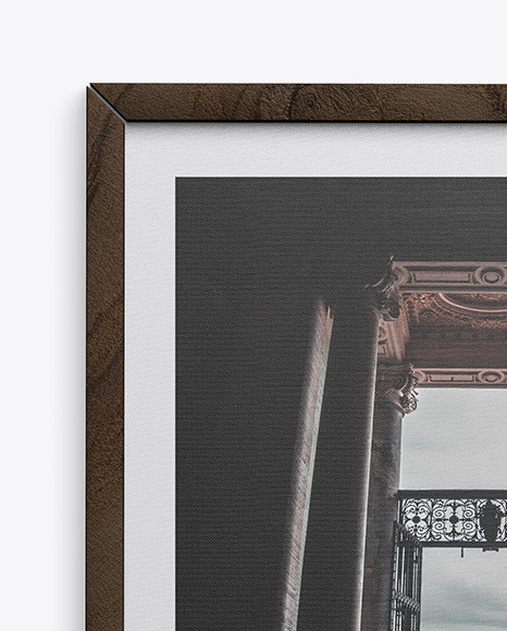 Wooden Frame w  Textured Picture Mockup PSD #6