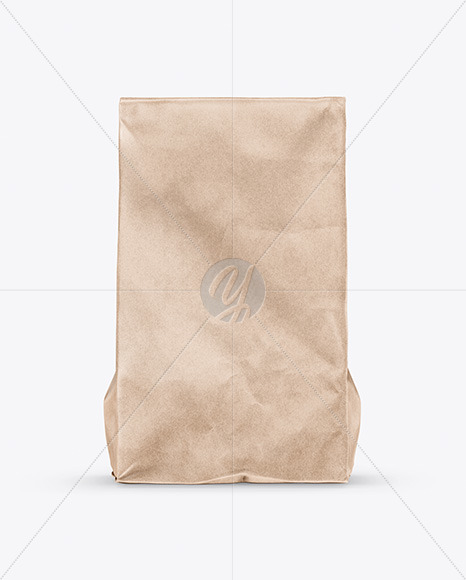 Kraft Food Bag Mockup In Bag Sack Mockups On Yellow Images Object Mockups