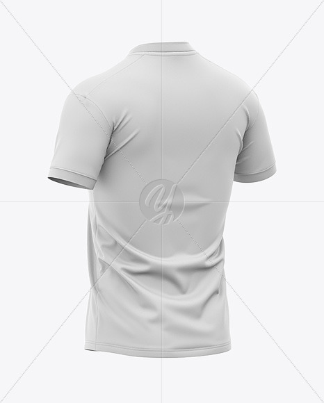 Men S Soccer V Neck Jersey Mockup Back Half Side View Football Jersey T Shirt In Apparel Mockups On Yellow Images Object Mockups