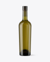 Antique Green Glass Bottle With White Wine Mockup