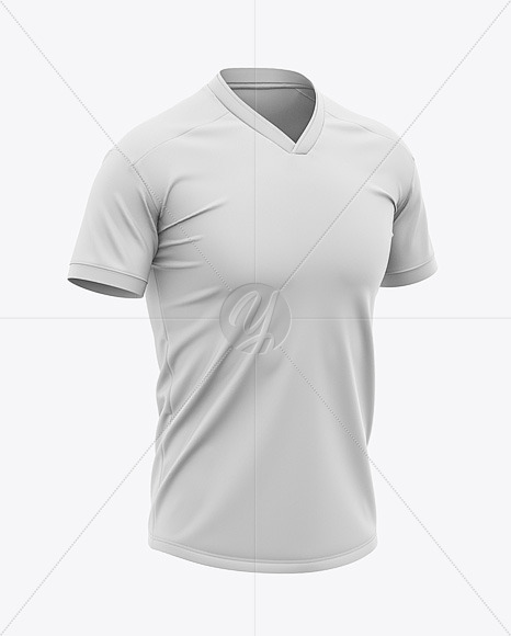 Download Football Kit With V Neck T Shirt Mockup Front View In Apparel Mockups On Yellow Images Object Mockups