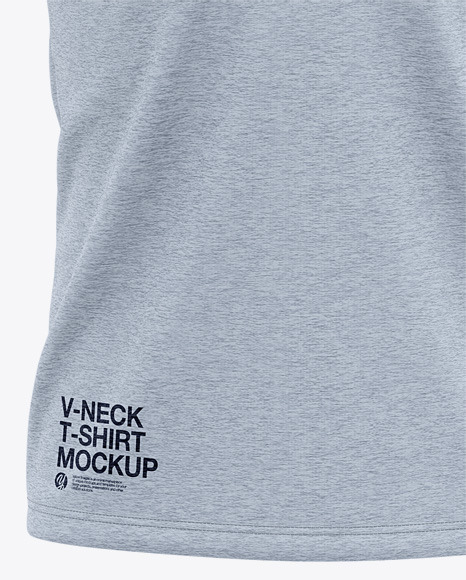 Download Men S Heather V Neck T Shirt Mockup Front View In Apparel Mockups On Yellow Images Object Mockups