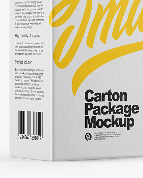 Download Carton Package Mockup In Packaging Mockups On Yellow Images Object Mockups