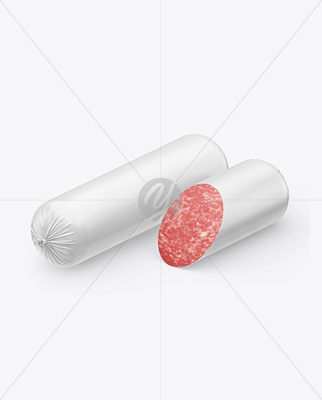 Glossy Sausage Mockup In Packaging Mockups On Yellow Images Object Mockups