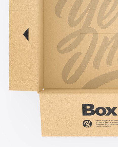 Download Kraft Box Psd Mockup Front Top Views Yellowimages