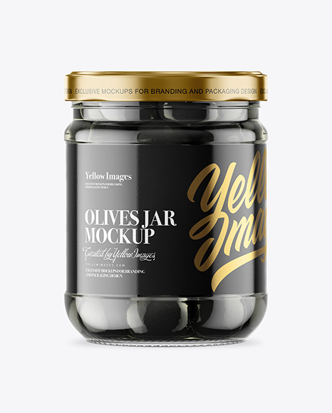 Download Clear Glass Jar With Black Olives Mockup In Jar Mockups On Yellow Images Object Mockups Yellowimages Mockups