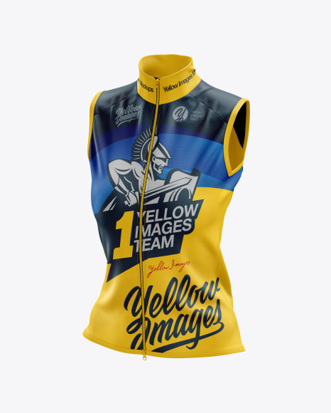 Download Women S Cycling Wind Vest Mockup Half Side View In Apparel Mockups On Yellow Images Object Mockups