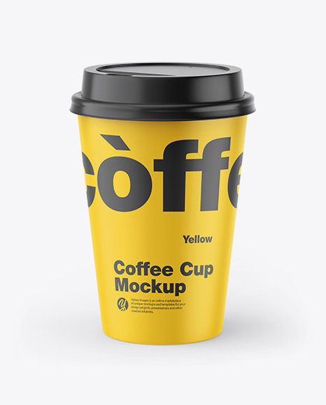 Download Matte Coffee Cup Mockup In Cup Bowl Mockups On Yellow Images Object Mockups PSD Mockup Templates