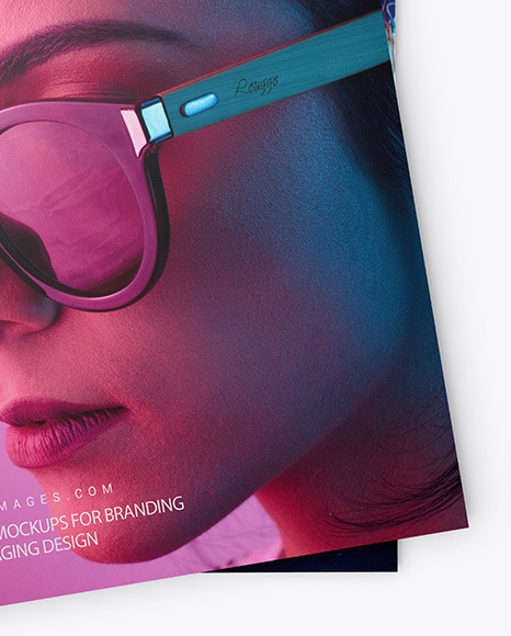 Two Matte A4 Magazines Mockup PSD #6