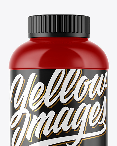 Glossy Plastic Jar Mockup