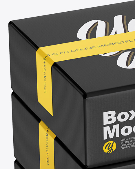 Download Paper Boxes Mockup In Box Mockups On Yellow Images Object Mockups