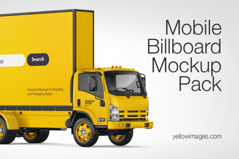 Mobile Billboard Mockup Pack In Handpicked Sets Of Vehicles On