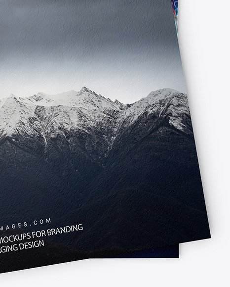 Two Textured A4 Magazines Mockup PSD #6
