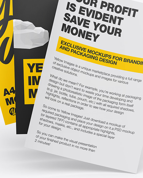 Download A4 Poster Psd Mockup Yellowimages