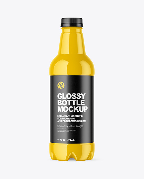 Glossy Bottle Mockup