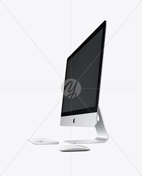 Download Imac With Keyboard And Mouse Mockup In Device Mockups On Yellow Images Object Mockups PSD Mockup Templates