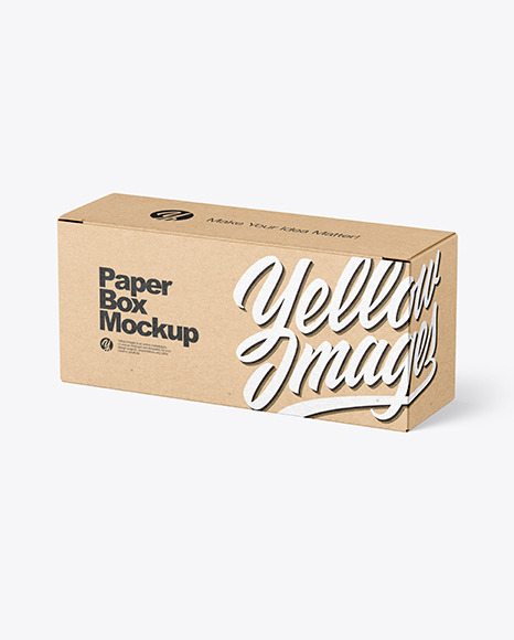 Kraft Paper Box Mockup PSD #2