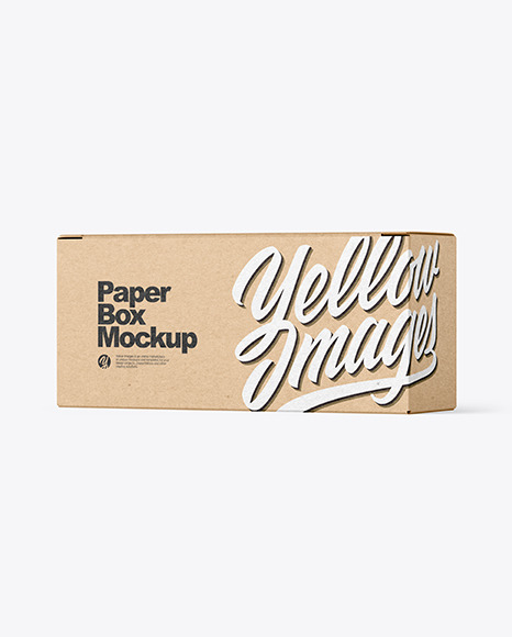 Kraft Paper Box Mockup PSD #2