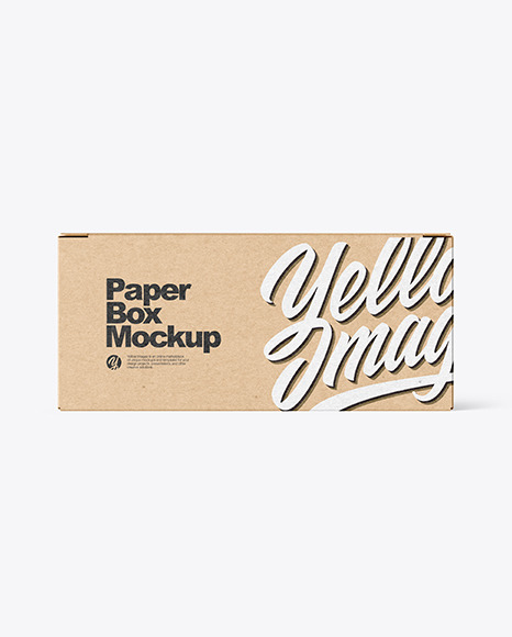 Download Kraft Paper Box Mockup In Box Mockups On Yellow Images Object Mockups