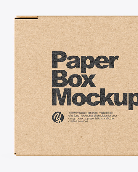 Download Kraft Paper Box Mockup In Box Mockups On Yellow Images Object Mockups