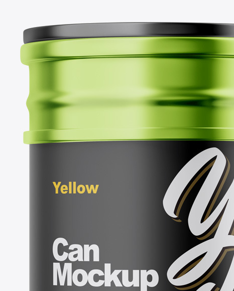 Glossy Metallic Can Mockup PSD #1