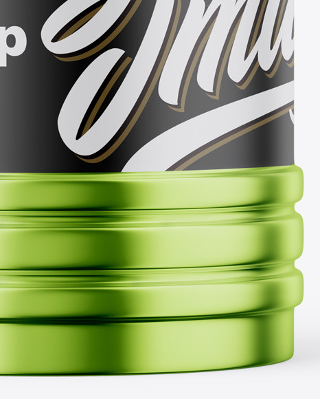 Glossy Metallic Can Mockup PSD #6
