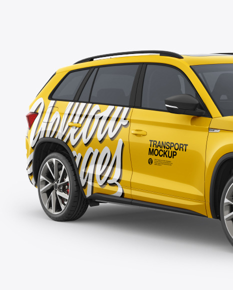 Download Suv Crossover Car Mockup Half Side View In Vehicle Mockups On Yellow Images Object Mockups Yellowimages Mockups